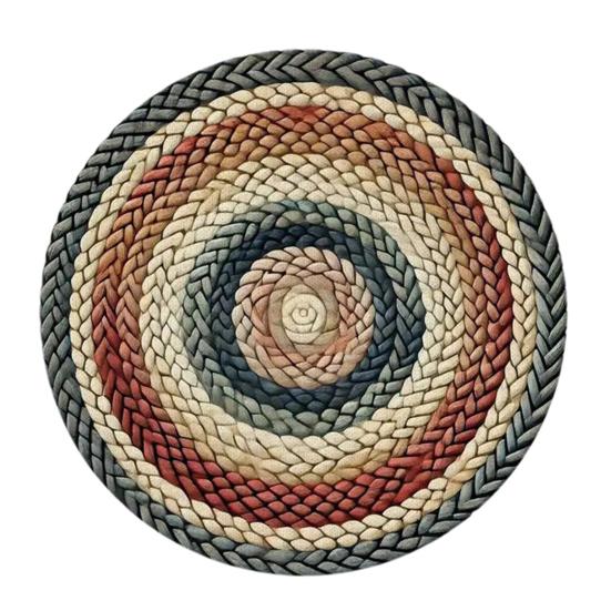 Placemat Thickened Circular Design Bohemian Style Placemat Heat Insulation Oil-Proof Table Mat Reinforced Seam Placemat Dining Decor