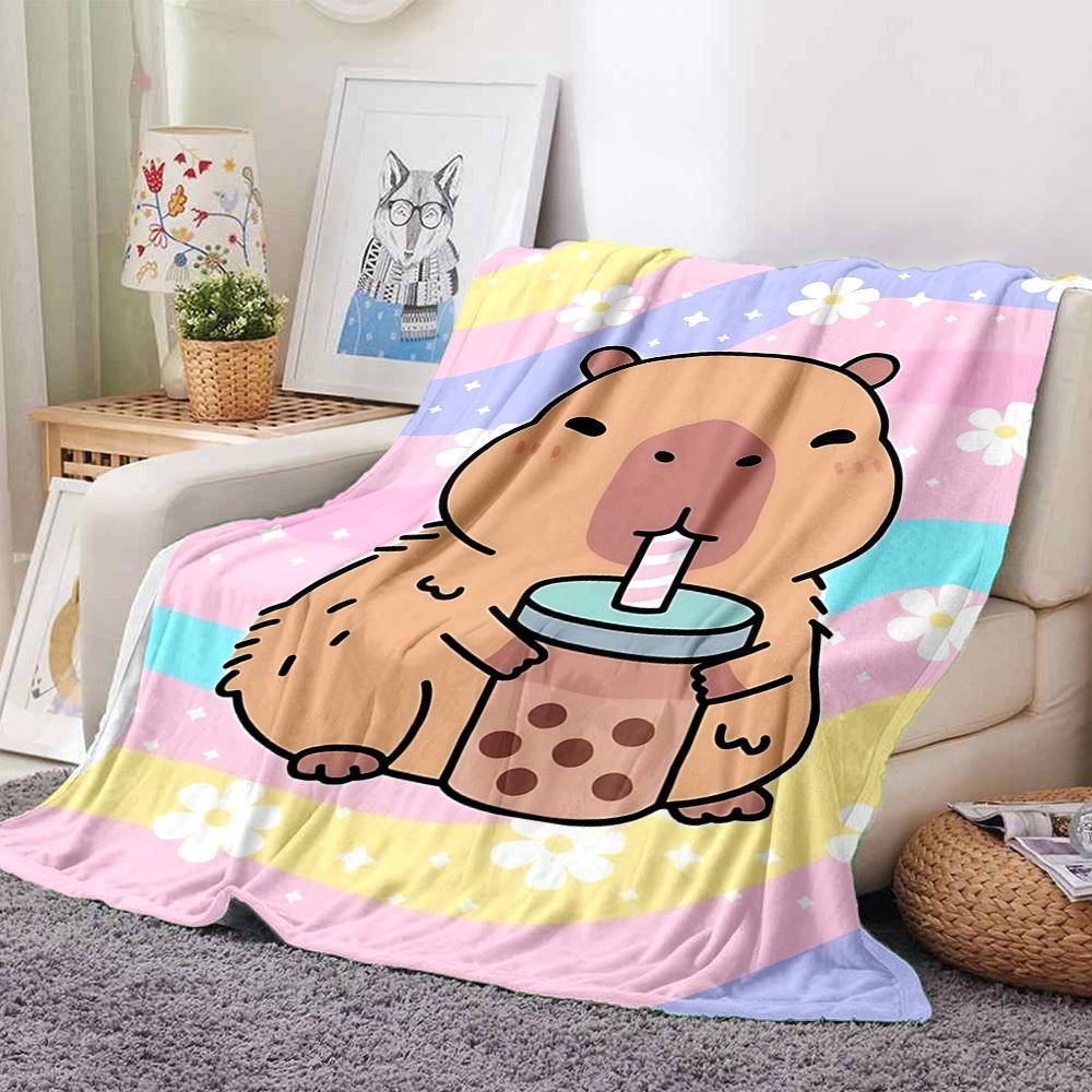 1pc Cute Capybara Blanket - Perfect Gift for Birthdays, Christmas & Halloween- Soft, Warm & Versatile yy250909131