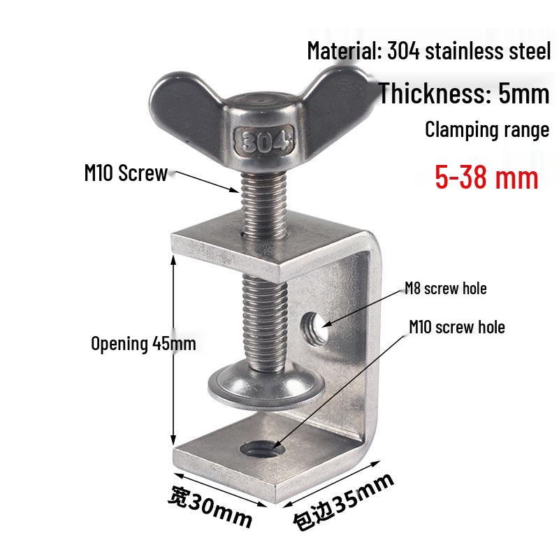 304 Stainless Steel U-Shaped Tiger Pipe Clamp Fastening Clip
