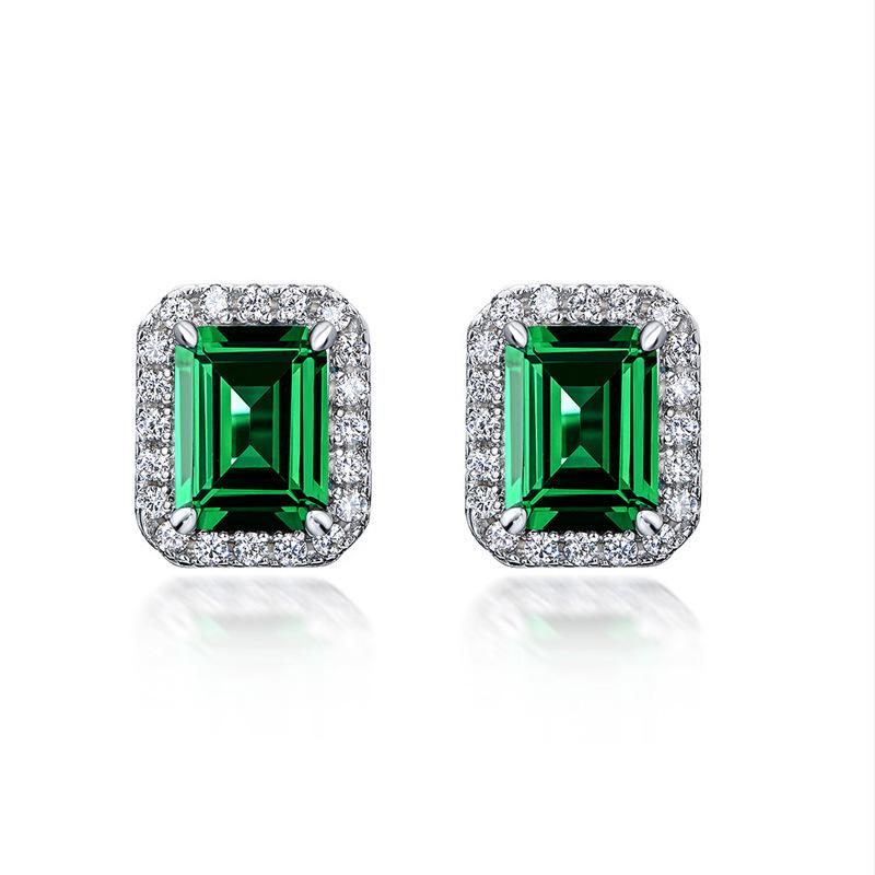 

Xiancan Jewelry Серебро S925 Зеленый Циркон Винтажные Серьги 2021 Женский Универсальный Стиль 925 Silver зелёный