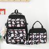 School bag new lightweight nylon backpack female cute cartoon three-piece set primary school students large-capacity school bag, fashionable