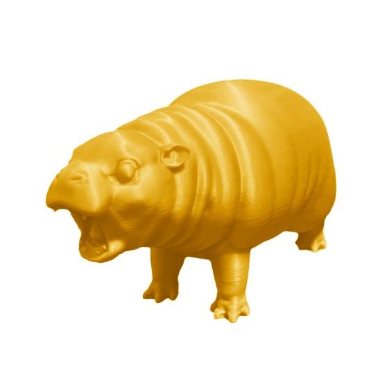 Simulation Hippopotamus Figurine Roaring Hippo Statue River Horse Sculpture Educational Toy Resin Animal Model Decoration Ornament