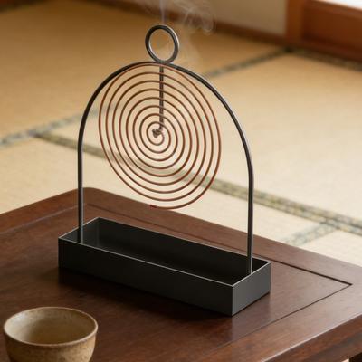 With Tray Mosquito Coil Holder Metal Incense Burner Mosquito Repellent  Home Indoor Bedroom Decor
