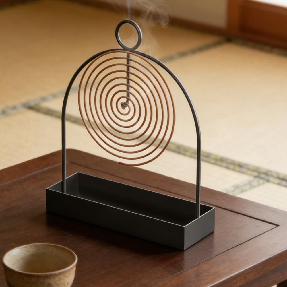 With Tray Mosquito Coil Holder Metal Incense Burner Mosquito Repellent  Home Indoor Bedroom Decor