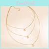 Modern Three Layer Necklace For Women Alluring Geometric Design Beautiful Alloy Choker