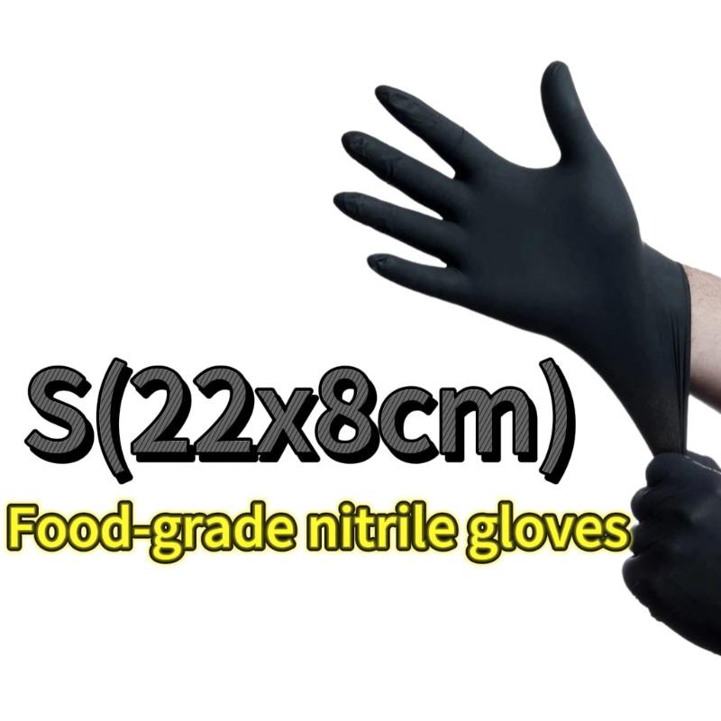 

10-100PCS Disposable Black Nitrile Gloves Latex Free Waterproof Durable Suitable for Kitchen Food Processing Beauty SalonFamily 10PCS(5pairs)-opp