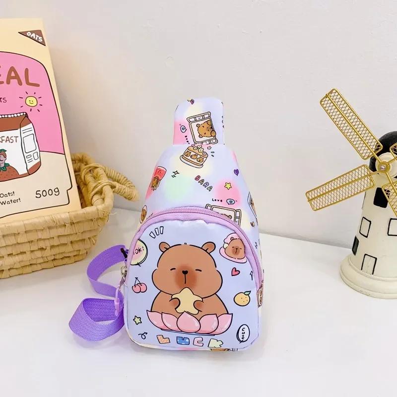 Capybara Backpack Cute Doll Stuffed Bags Multifunctional Storage Bag Capybara Chest Bag Home Decoration Shoulder Messenger Bags