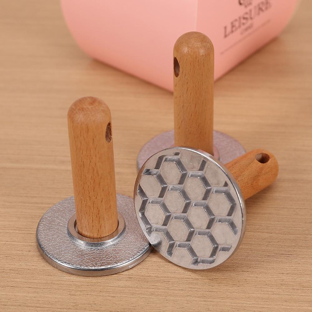 Cookie Stamps for Baking Metal Press Cake Mold with Wooden Handle Cookie Maker Decorating Supplies DIY Baking Cake Pastry Tools