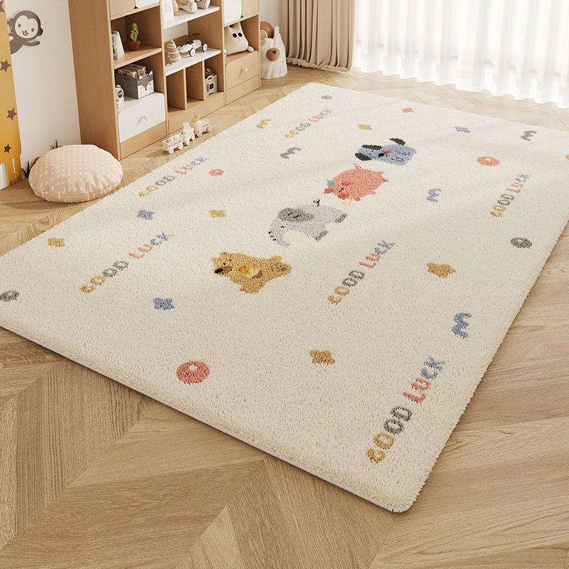 Cartoon Puppy Easy Clean Carpet for Living Room Cute Decoration Bedroom Bedside Fluffy Rug Non-slip Soft Large Foot Mat for Kids