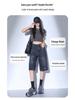 2025 Summer High Waist Denim Shorts - Women's Retro Hong Kong Style Fashion