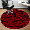 1PC Bat Swarm Office Round Area Rug, Mat Suitable For Office, Under Office Chairs Bedroom Living Room Home Decor, Room Deco