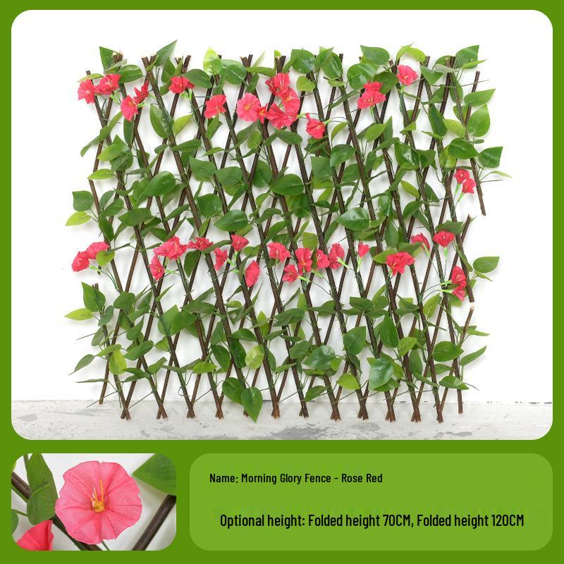 Expandable Pastoral Ivy Leaf Fence: Outdoor Green Hedge for Garden or Courtyard Decoration