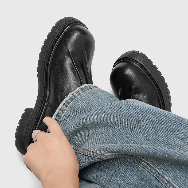 Fashion British Style Korean Shoes Oxfords Women's Black Flats Preppy 2025 Leather Pleated Derby Korean Shoes British Style Oxfords Wome