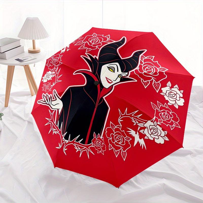 Disney Villains Automatic Opening and Closing Umbrella   Suitable for all occasion and business umbrella, unisex portable tri fold small umb
