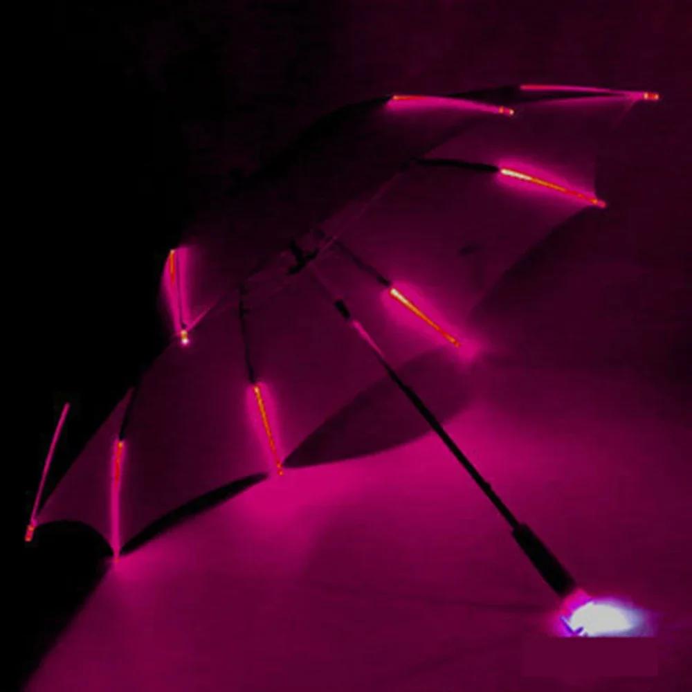 

Прозрачный зонт со светодиодной подсветкой, светящийся индивидуальный зонт для мальчиков и девочек, принадлежности для выездных съемок, сценический реквизит, зонт full-fiber&8K красный