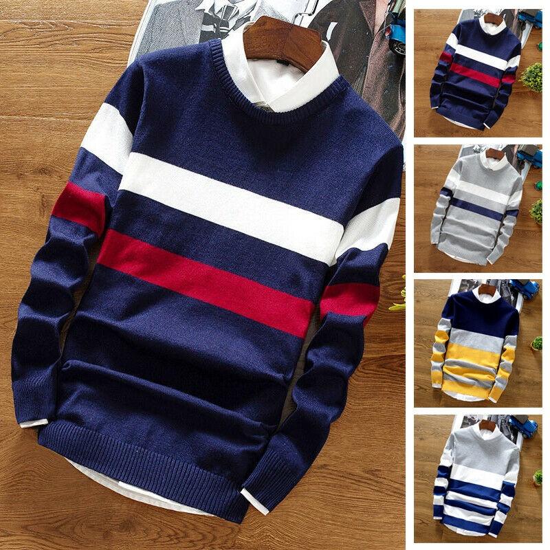 Stylish Men's Casual Long Sleeve Loose Knitwear Pullover Tops For Every Season
