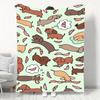 Manta de Perro Salchicha Dachshund de Dibujos Animados Lindos Estampado de Cachorro Suave Acogedora Cálida Manta para Sofá Cama Uso en Todas las Estaciones