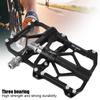 A Pair of Wheelup Aluminium Alloy Black Bearing Bike Pedal Mountain Bicycle Foot Plate Accessory Equipment
