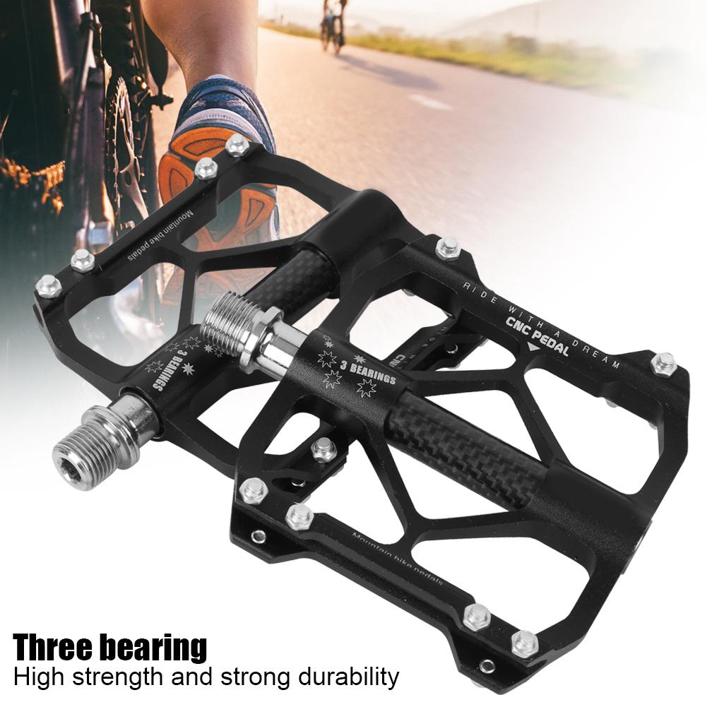 A Pair of Wheelup Aluminium Alloy Black Bearing Bike Pedal Mountain Bicycle Foot Plate Accessory Equipment