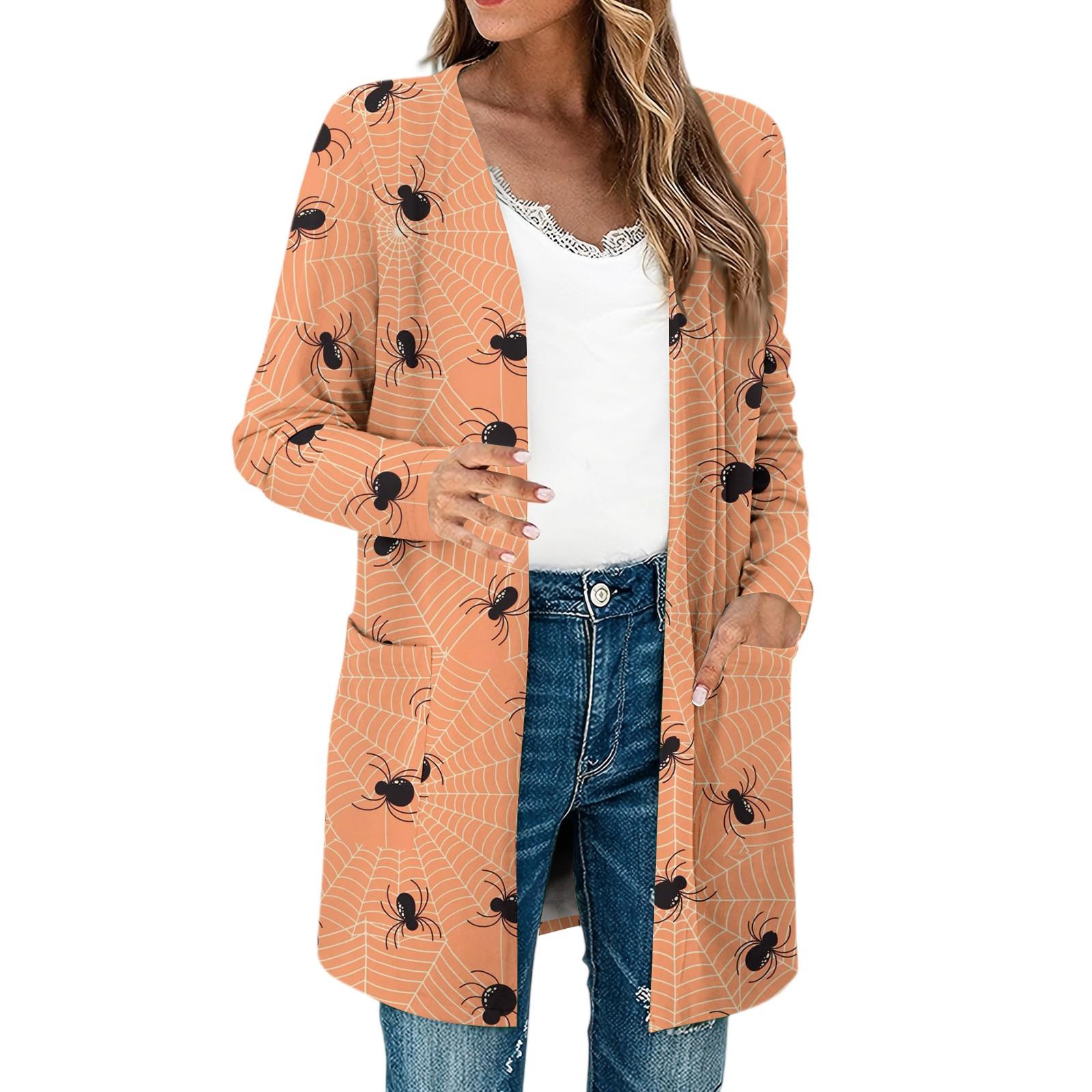 

Women s Lightweight Long Sleeve Open Front Cardigans Long Sleeve Lightweight Vintage Printed Coat With Pockets XXL шафрановий