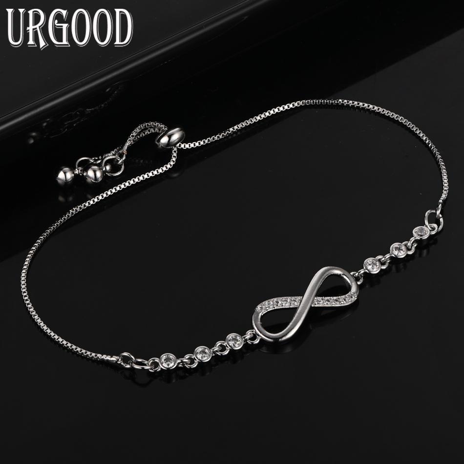 925 Sterling Silver AAA Zircon Bracelet Fashion Gift Wedding Jewelry