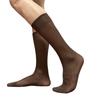 Mens Nylon Sheer Suit Socks Business Dress Socks Elastic Wide Striped See Through Formal Dress Over the Calf Stockings