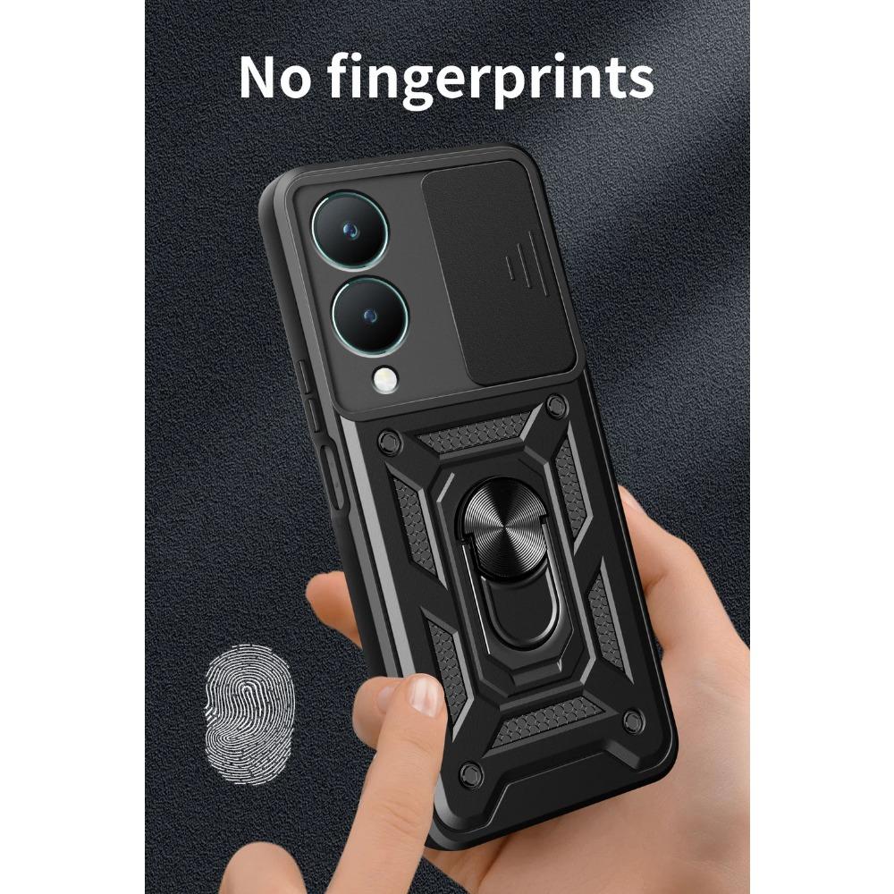 Military Armor Holder Camera Protect Case for VIVO Y28 Y03 Y100 Y02 Y17S Y27 Y36 Y35 Y16 Y22 Y21 Y55 Y33S Y33 Y31 Y51 Y20 Hybrid Ring Stand Back Cover