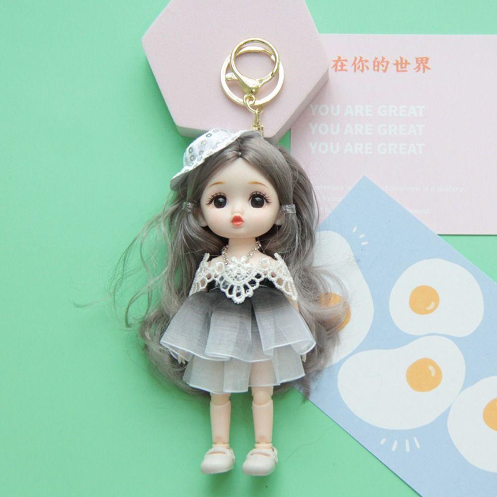 Cartoon Hanging Backpack Ornament 13 Movable Joints Hanging Decor Cute Bag Keyring  Schoolbag