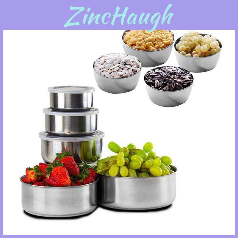 Elegant Stainless Steel Crisper Set Multifunctional Household Food Container 5pcs