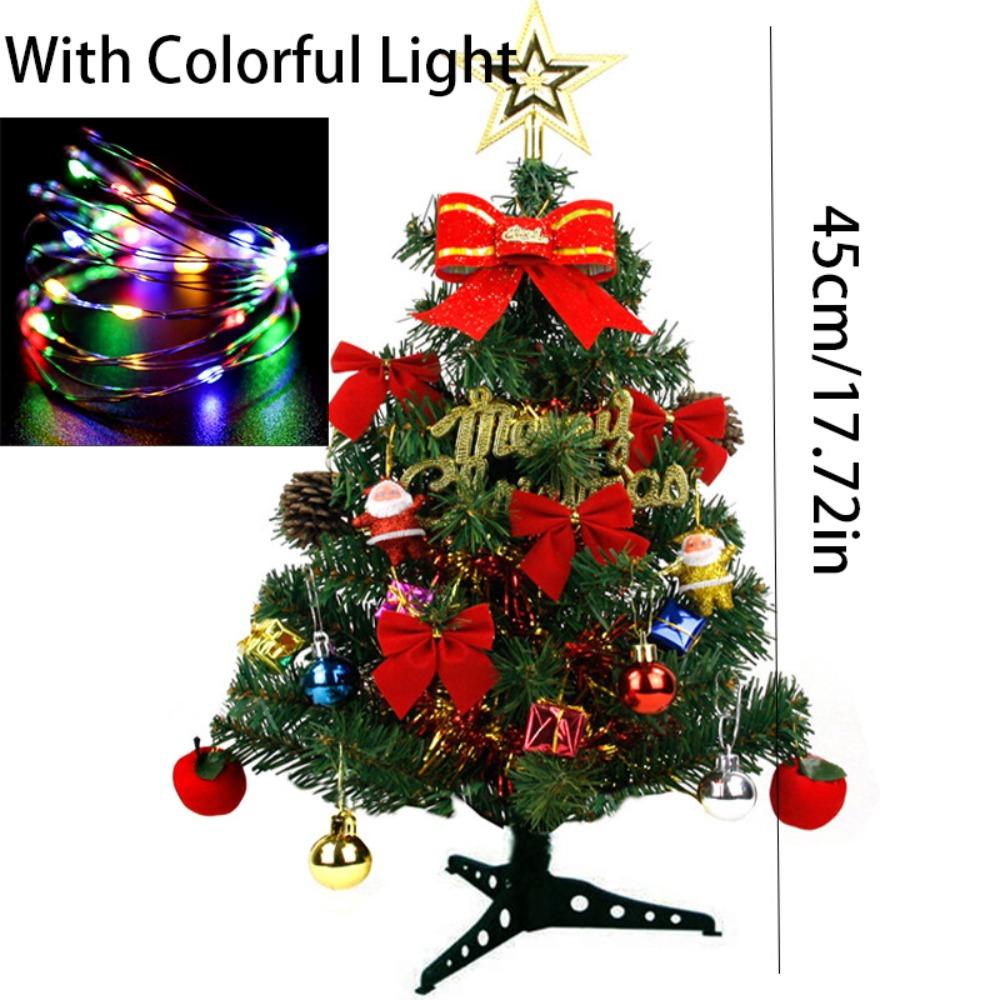 30/45cm Mini Christmas Tree DIY Handicraft New Year Gift Artificial Christmas Tree Party Decoration Creative Xmas Tabletop Tree