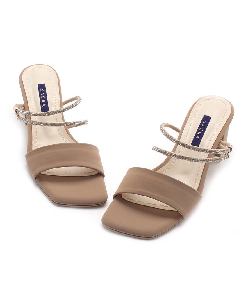 Saera Square Toe Cubic Double Strap Mule K56S003 (A Type)