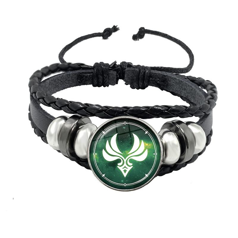 Genshin Impact Spiel Cosplay Requisite Auge Gottes Wasser Wind Donner Feuer Gestein Eis Element Lila Armband Schmuck Fans Geschenk