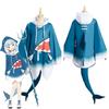 Gawr Gura Cosplay Costume Featuring Shark-themed Design For Halloween Parties