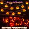 Halloween LED Light String Horror Eyeballs Pumpkin Spider Bat Skull Lamp 1.5m 10LED Trick Or Treat Happy Halloween Party Decor