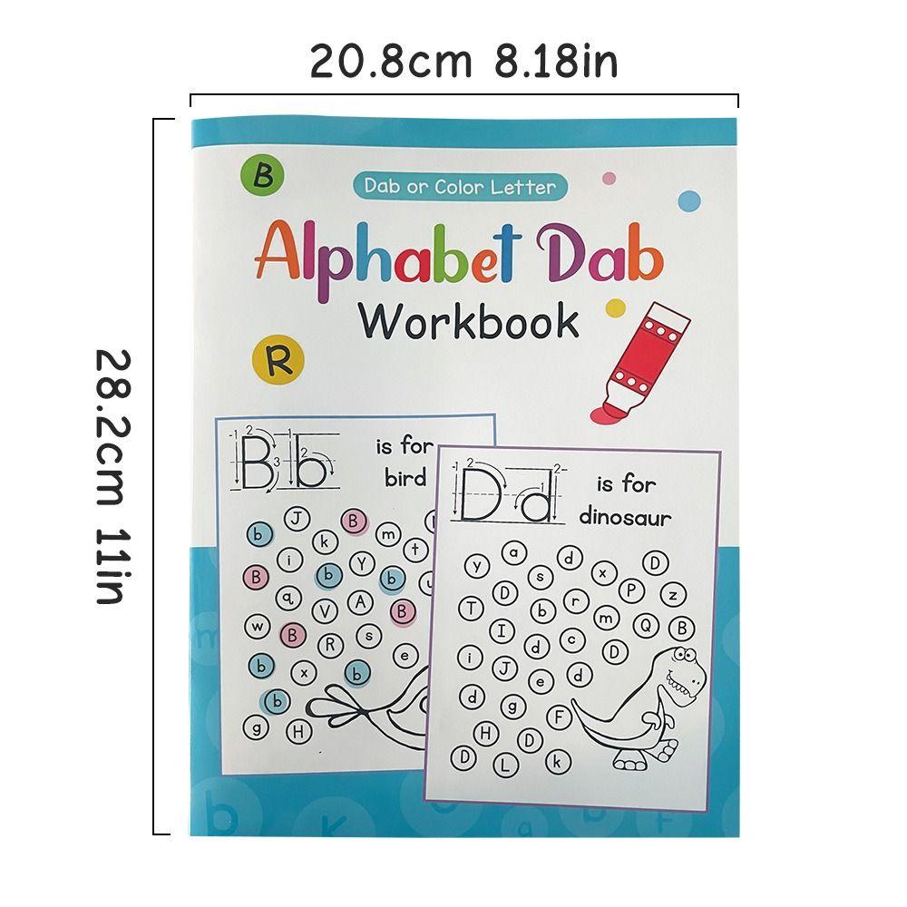 Educational Alphabet Dab Workbook Find and Coloring Letters Exercise Tracing Letters Workbook Learning Alphabet Directed Drawing
