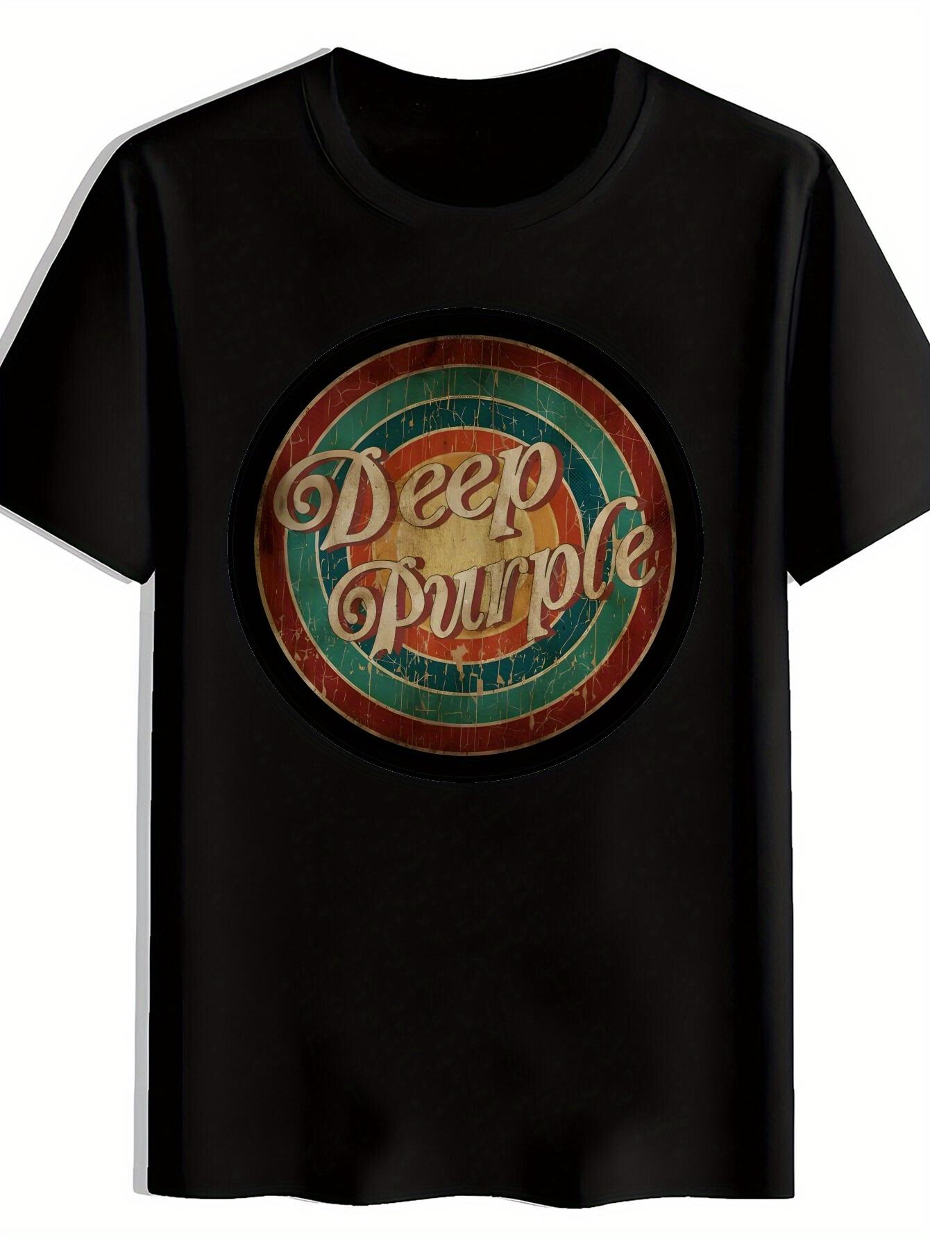 T-shirt A with a Black Border And a Yellow to Orange Gradient Circular Ring Print M