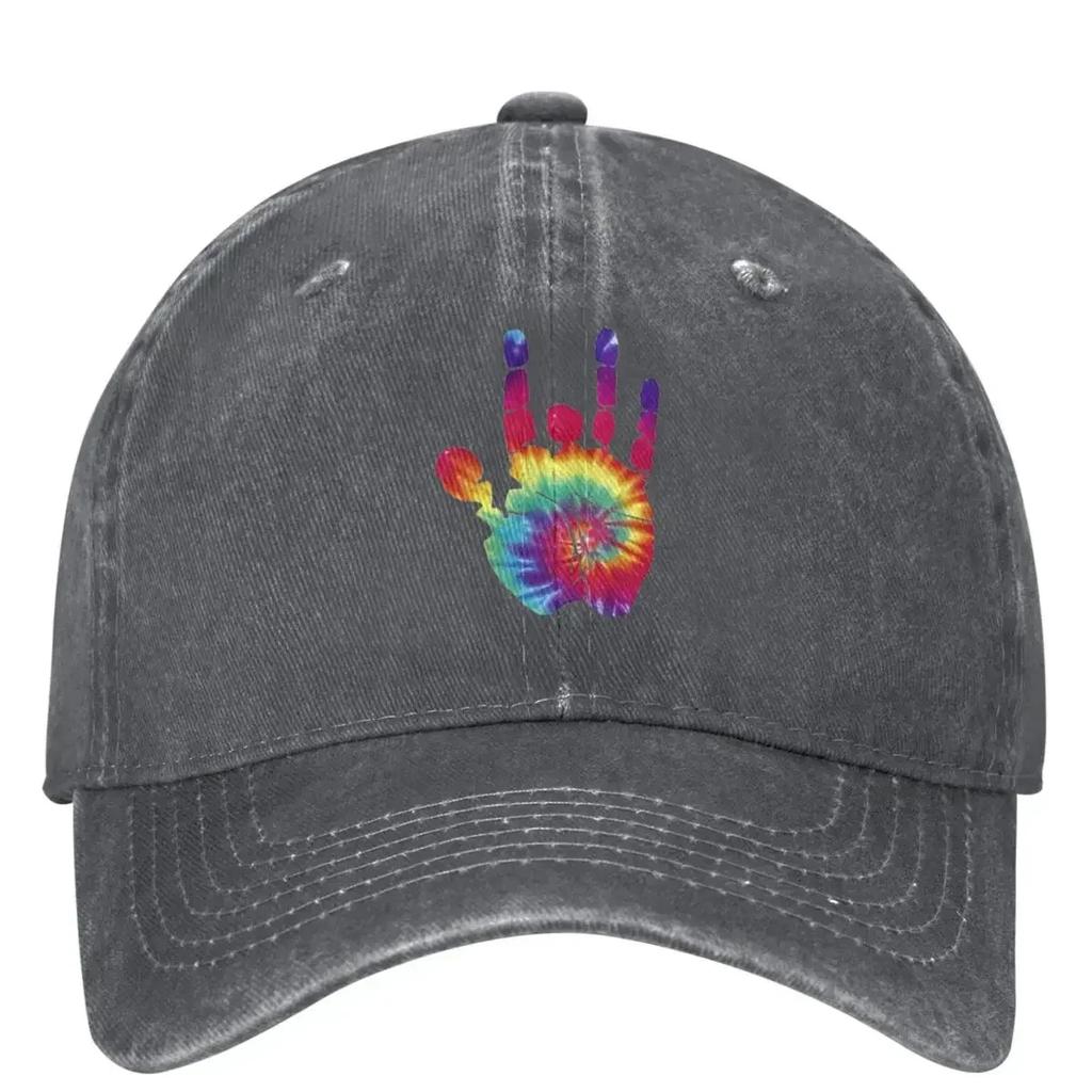 Jerry Tie Dye Hand Washed Baseball Cap Gratefuls Deads Vintage Trucker Hat Summer Unisex Teens Running Sunscreen Baseball Caps