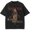 Elden Ring Malenia Ostrze Miquelli Grafika Postaci Nadruk Vintage Spłowiały Przetarty Oversize Krótki Rękaw Codzienny Gamingowy Streetwear Koszulka