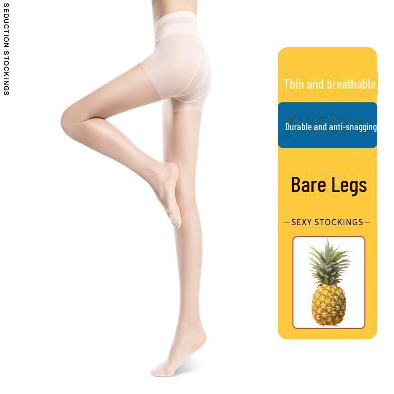 

Ультратонкие женские колготки телесного цвета: Устойчивые к зацепкам, Регулируемая длина, Эффект сексуальных голых ног, Дизайн носков с ананасами. Tight Seam - 70-110 lbs