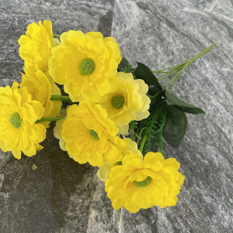 Country Style Silk Chrysanthemum Artificial Flower For Home Decor Photography Prop