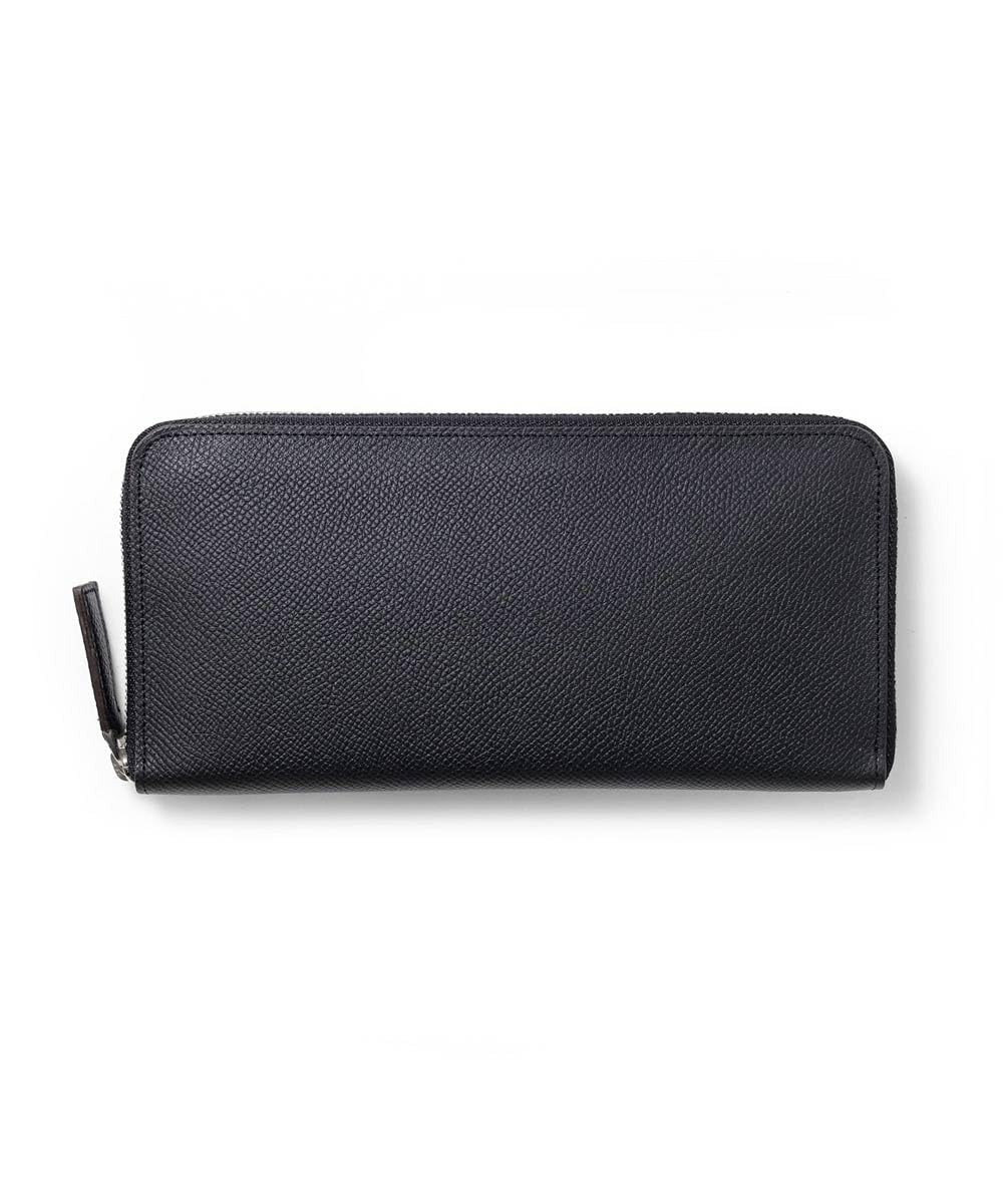 

FUJITAKA Word Processor Lux II Long Wallet with 8 Card Genuine Calf Zipperless Coin 620614 Zip-Around Slots, Leather, Men s Purse, No. (Black)