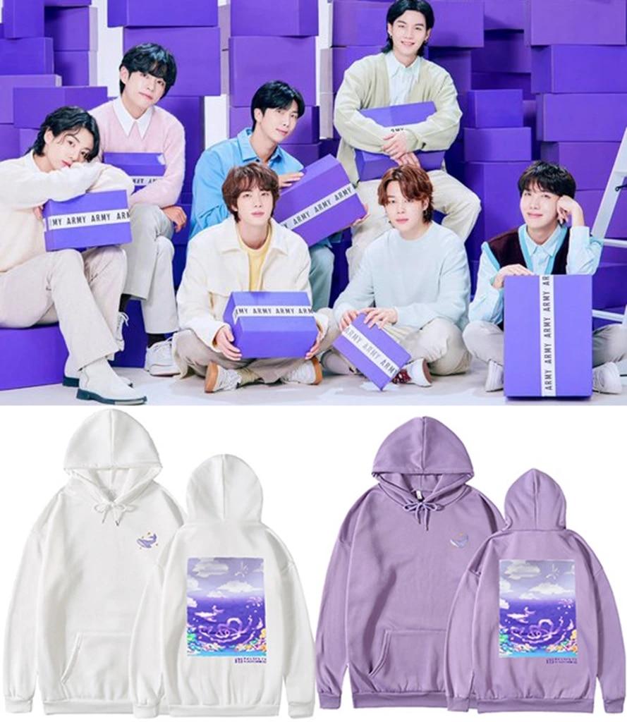 

Kpop Whale Logo 10th Anniversary Festa Everywhere Harajuku Пальто с капюшоном Y2k Street Girl Утепленный топ Забавный пуловер Дешевая толстовка унисекс