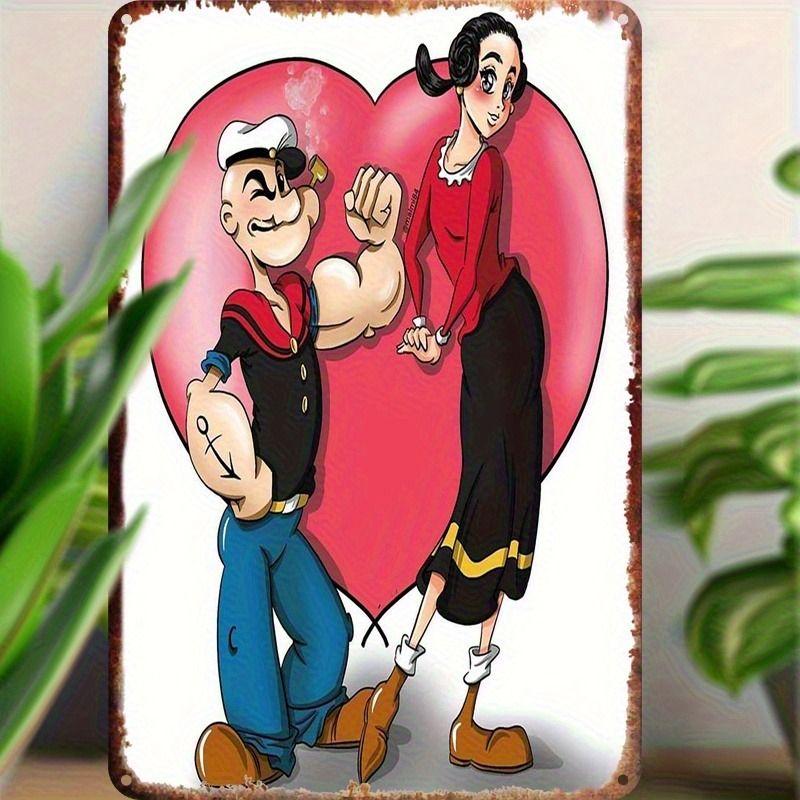 Peinture décorative métallique rétro pour la Saint-Valentin pour chambre à coucher de couples, salon, café, bar, restaurant