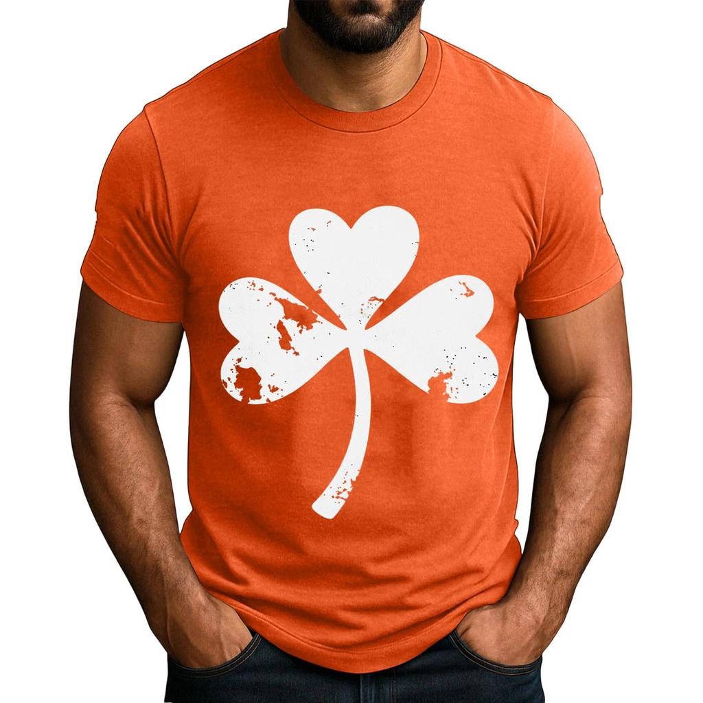 Men's  Popular T-shirt Printed Round Neck Short Sleeve T-shirt