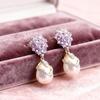 S925 Silver Teardrop Pearl Earrings: Elegant Zircon Inlay, French Luxury Court Style