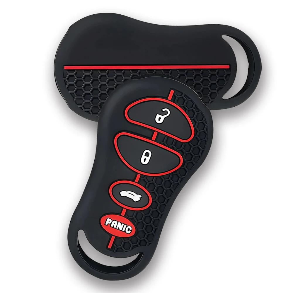 Silicone For Chrysler CHRYSLER 300m Grand Voyager PT Cruiser Sebring Jeep Liberty Dodge Transmitter 4 Button Fob Caps