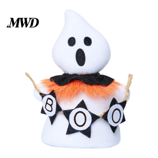 Non-woven Halloween Ghost Figurines Faceless Ornament, Cute Cloth Fabric Ghosts Table Autumn Tiered Tray Decor Decoration, BOO Banner Stuffed