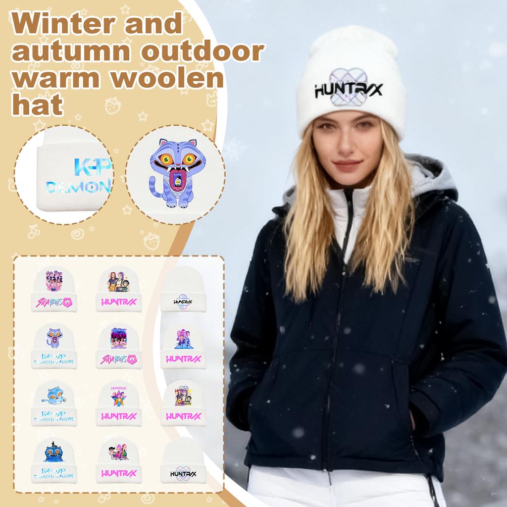 Group Surrounding Knitted Hat And Winter Wool Hat Outdoor Warm Wool Hat Couple Hat