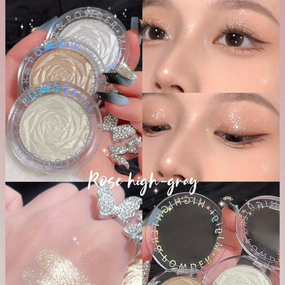 Rose Highlighter Palette Contouring Fine Shimmer Oogschaduw Neusschaduw Gezicht Lichaam Highlighting Aardappeltextuur voor highlighting of oogmake-up in laagjes