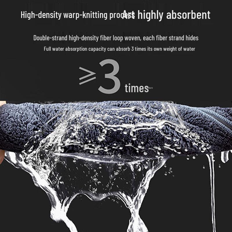 Doppelschichtiges Korallenfleece Autowaschtuch - Dick, Wildleder, Saugfähig und beidseitig für Schönheit und Reinigung